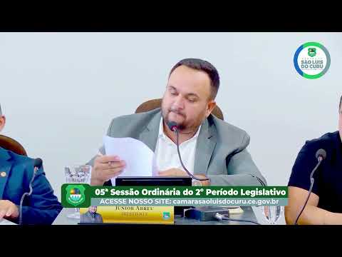 05ª Sessão Ordinária do 2º Período Legislativo da Câmara Municipal de São Luís do Curu - 2026