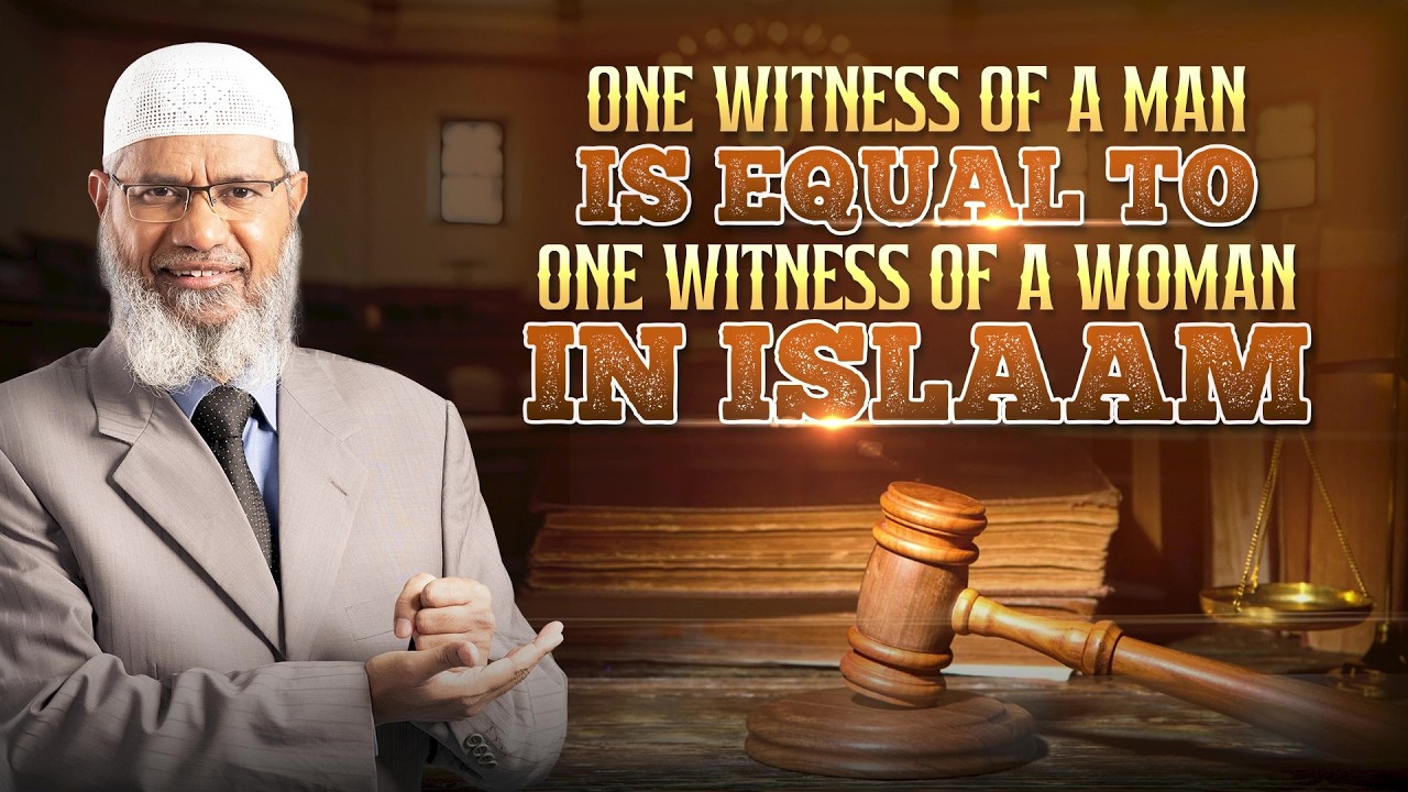 One Witness of a Man is Equal to One Witness of a Woman in Islaam - Dr Zakir Naik