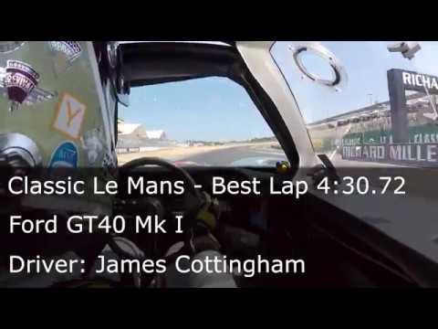 Ford GT40 Fastest Lap at the Le Mans Classic 2018 4 min 30 (Plateau 4)