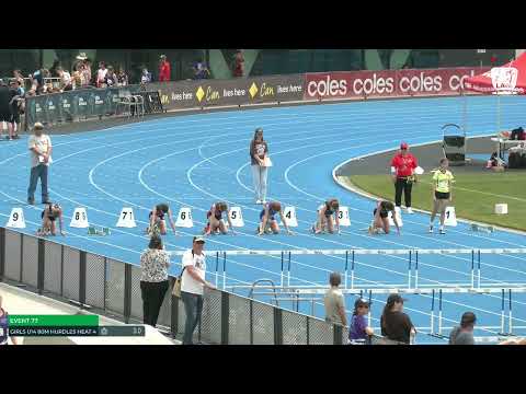 Girls U14 80m Hurdles Heat 4: 2022-23 State Combined Events Championships - Sunday