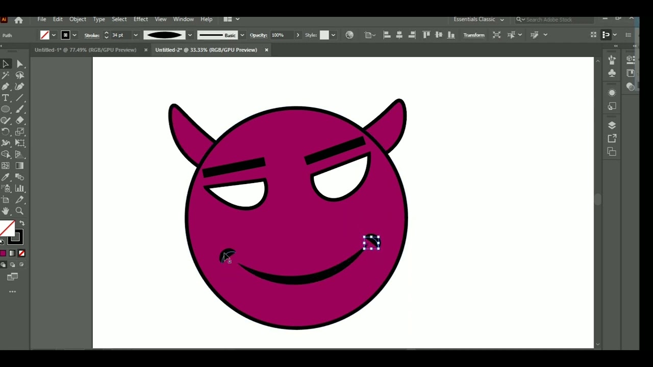 Illustrate Mr devil | Adobe illustrator