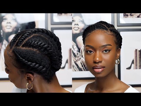 SIMPLE 4 FLAT TWIST ON 4C NATURAL HAIR | NATURAL...