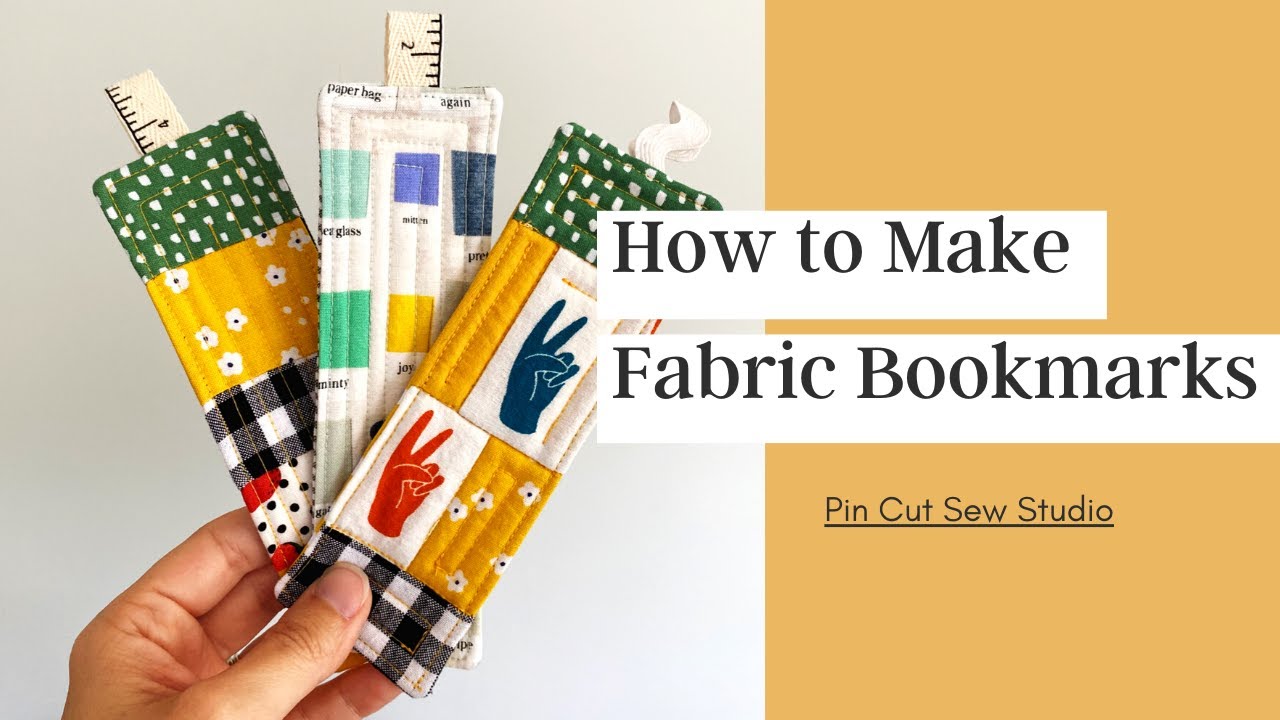How to Sew Easy Fabric Bookmarks