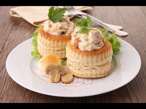 Hojaldre rellenos de hongos y queso