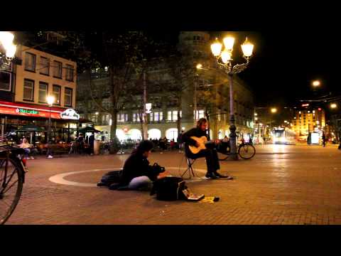 Amsterdam buskers - Eugenio Martinez & Miguel Garcia,street music, Leidseplein 2012