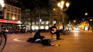 Amsterdam buskers - Eugenio Martinez & Miguel Garcia,street music, Leidseplein 2012