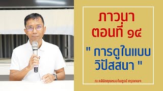 041-ภาวนา 14 การดูในแบบวิปัสสนา