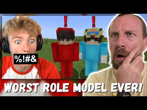 WORST ROLE MODEL EVER! TommyInnit I Snuck Into A KIDS ONLY Minecraft Server... (REACTION!)