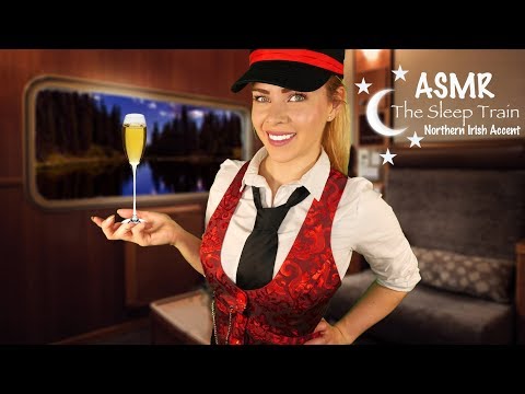 ASMR LUXURY SLEEP TRAIN | Northern Irish Accent, Moving Background, Train Sounds