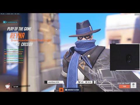 POTG! GALE CASSIDY + WIDOWMAKER OVERWATCH 2 SEASON 5 GAMEPLAY TOP 500