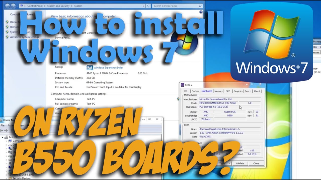 Windows 7 Running on Ryzen B550 Chipset Motherboards?