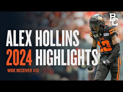 Alex Hollins - Wide Receiver - 2024 CFL Regular Season Highlights