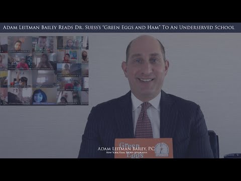 Adam Leitman Bailey Reads Dr. Seuss’s “Green Eggs and Ham” to students of James Madison Elementary on Read Across America Day testimonial video thumbnail