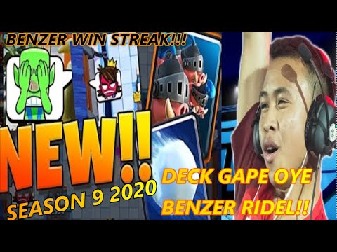 CLASH ROYALE INDONESIA| Gila Gan! BENZER RIDEL PAKE DECK MEGA KNIGHT ROYAL HOG LAWAN GAK BERKUTIK