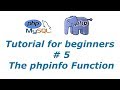 PHP Tutorial 5 Phpinfo Function BTT