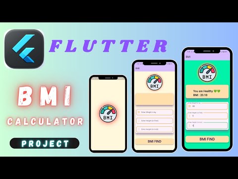 How to Create BMI Calculator App in Flutter || source code | BMI ...