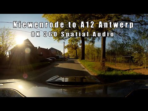 Nieuwenrode to A12 direction Antwerp - 8K 360 Spatial Audio