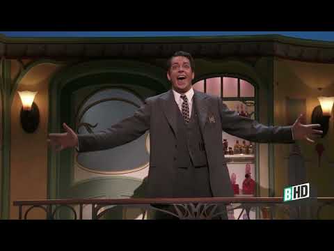 She Loves Me trailer image with café scene choreography and headwaiter gesturing