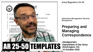 AR 25-50 Memorandum Templates