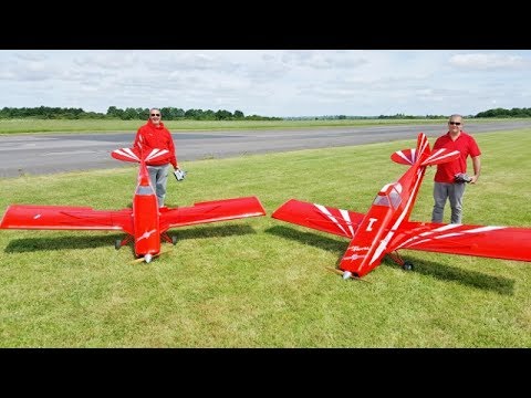 TEAM ROGUE 1/3 SCALE HANGAR 9 RC PIPER PAWNEES DISPLAY AT LONG MARSTON MODEL SHOW - 2017
