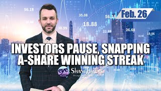 Investors pause, snapping A-share winning streak