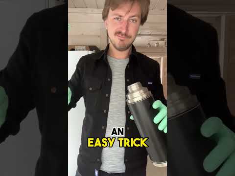 How to CLEAN a flask from the INSIDE? #thermos #bottle #shorts