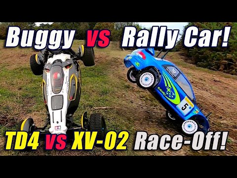 Tamiya Buggy vs Rally Car - TD4 vs XV02 Race-Off! Super Avante vs Subaru Just For Fun!