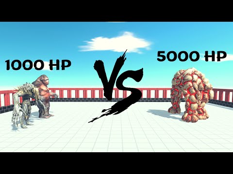 1000 HP Goro The Giant And Scourge Vs 5000 HP Every Unit ARBS | Animal Revolt Battle Simulator