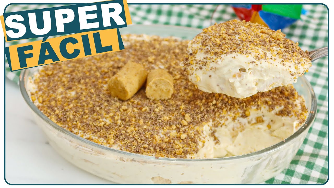 SOBREMESA DE PAÇOCA MAIS GOSTOSA QUE JÁ COMI, SUPER FÁCIL | Nandu Andrade