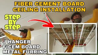 HOW TO INSTALL FICEMBOARD (HARDIFLEX) CEILING | CEILING INSTALLATION METAL FURRING, CARRYING CHANNEL
