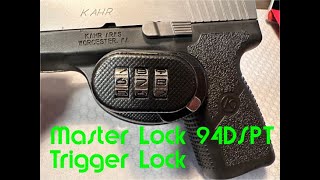 Master Lock 94DSPT trigger lock, set combination and install on firearm.