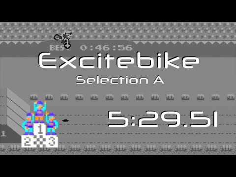 Un piloto de Excitebike en mitad de un salto, representando la precisión necesaria para un speedrun exitoso.