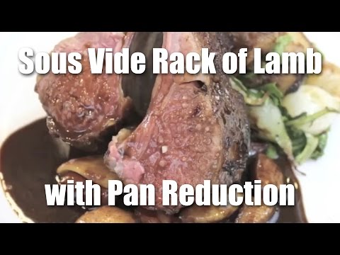 Sous Vide Lamb Rack with Infused Reduction Sauce & Sauted Vegetables
