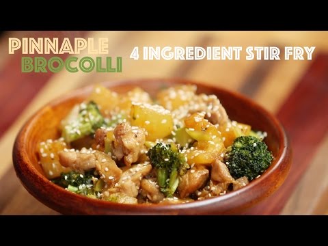 4 Ingredient Chicken Broccoli Pineapple Stir Fry for Meghan Trainor
