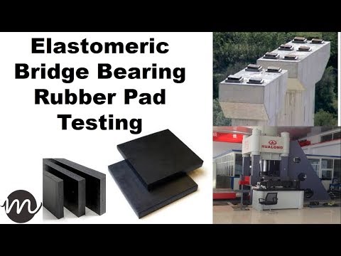 Elastomeric bridge bearing rubber pad testing