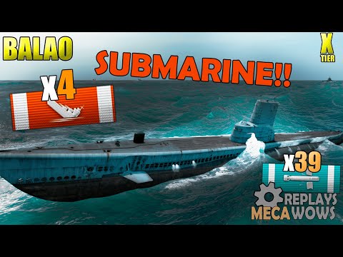 SUBMARINE Balao 4 Kills & 308k Damage | World of Warships Gameplay 4k