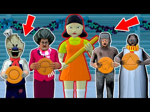 Squid Game (오징어 게임) vs Granny, Grandpa, Ice Scream - funny horror animation parody (p.153)
