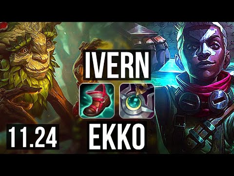 IVERN vs EKKO (JNG) | 3/0/4, Rank 6 Ivern | KR Master | 11.24