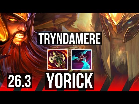 TRYNDAMERE vs YORICK (TOP) | Perfect KDA: 8/0/2 | EUW Master | 26.3
