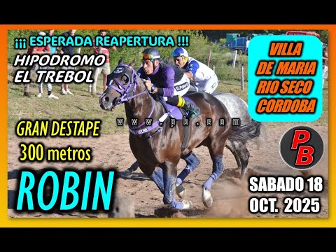 ROBIN: HIPODROMO EL TREBOL - VILLA DE MARIA, RIO SECO - CBA (18-10-2025)