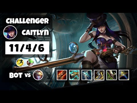 Caitlyn vs Ezreal TURKISH Challenger BOT (11/4/6) - v11.18