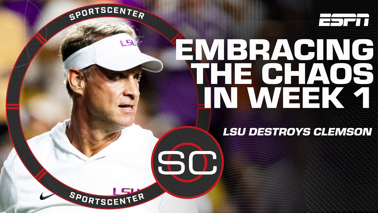 RECAP & REACTION 🏈 Biggest takeaways from LSU's BLOWOUT win over Clemson in Week 1 😤 | SportsCenter