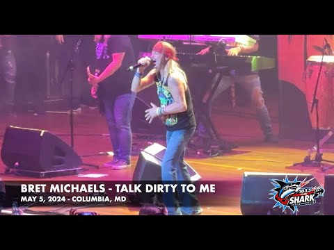Bret Michaels performs "Talk Dirty To Me" at the M3 Festival in Columbia, MD on May 5, 2024
