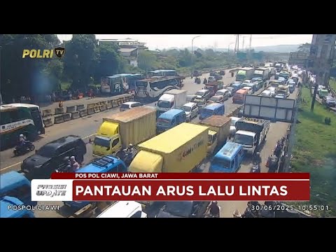 PRESISI UPDATE: NTMC POLRI - PANTAUAN ARUS LALU LINTAS SIANG 30/06/2025 (13.00)
