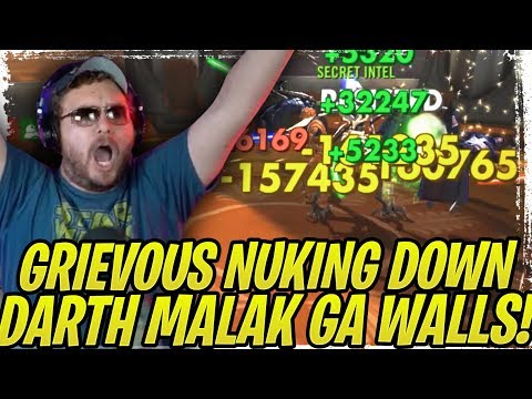 DROPPING THE GRIEVOUS NUKE ON DARTH REVAN AND MALAK! GRAND ARENA CHAMPIONSHIP SHOWDOWN! - SWGoH