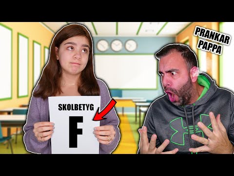 BETYG PRANK på PAPPA ft. BELLA - FÅR GÅ OM 6:an *BLIR ARG*