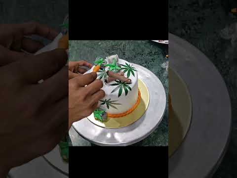 Weed Cake Design | Weed Marijuana Leaf Cake #shorts #sellerfactg