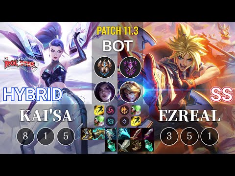 KT HyBriD Kai'Sa vs SS Ezreal Bot - KR Patch 11.3