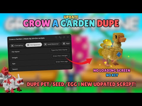 ( UPDATE ) 🦝 Grow a Garden OP PET & SEED & EGG Spawner | NO KEY | DUPE | EZ PETS