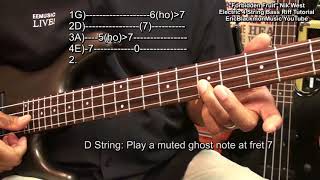How To Play FORBIDDEN FRUIT Nik West Funky Slap Bass Guitar Lesson EricBlackmonGuitar HQ